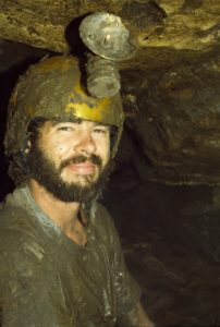Andy Grubbs in a cave