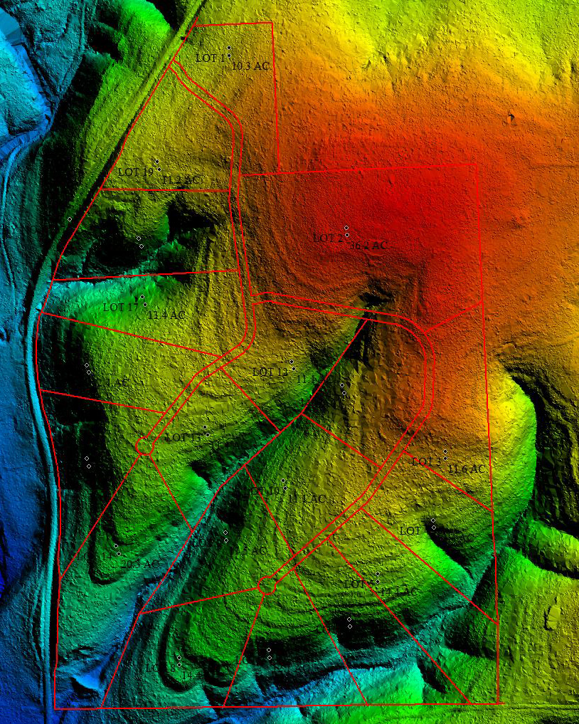 Lidar 3D image with plat overlay 
